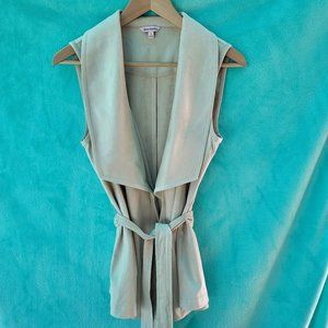 Juicy Couture Micro Suede wrap vest in beige size small